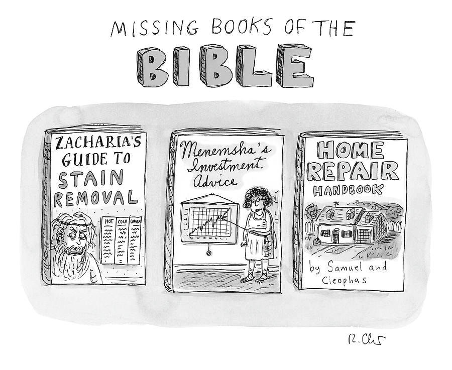 Roz Chast, Missing Books of the Bible, 2022 July 11