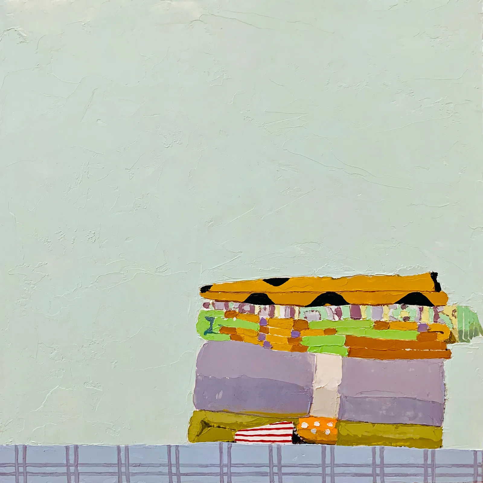 Sydney Licht, Still Life with Folded Scarves, 2023