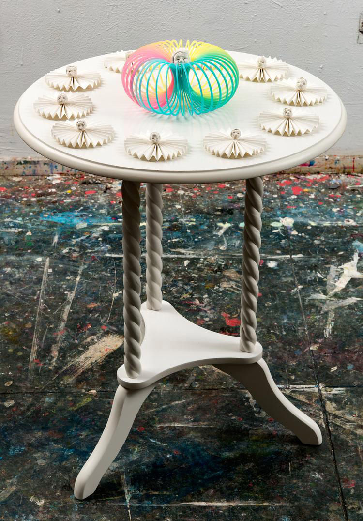 Barbara Friedman, Table with Slinky, 2016