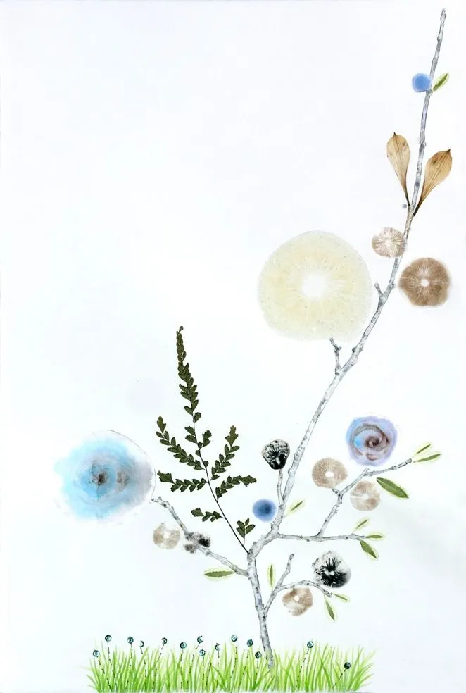 Marilla Palmer, Grass with Blue Dots, 2013