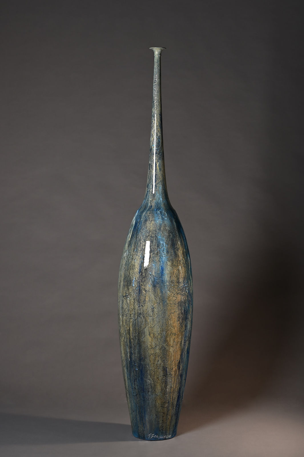 Tommy Zen, Flute Contemporaine Etrusque, Blue, 2018