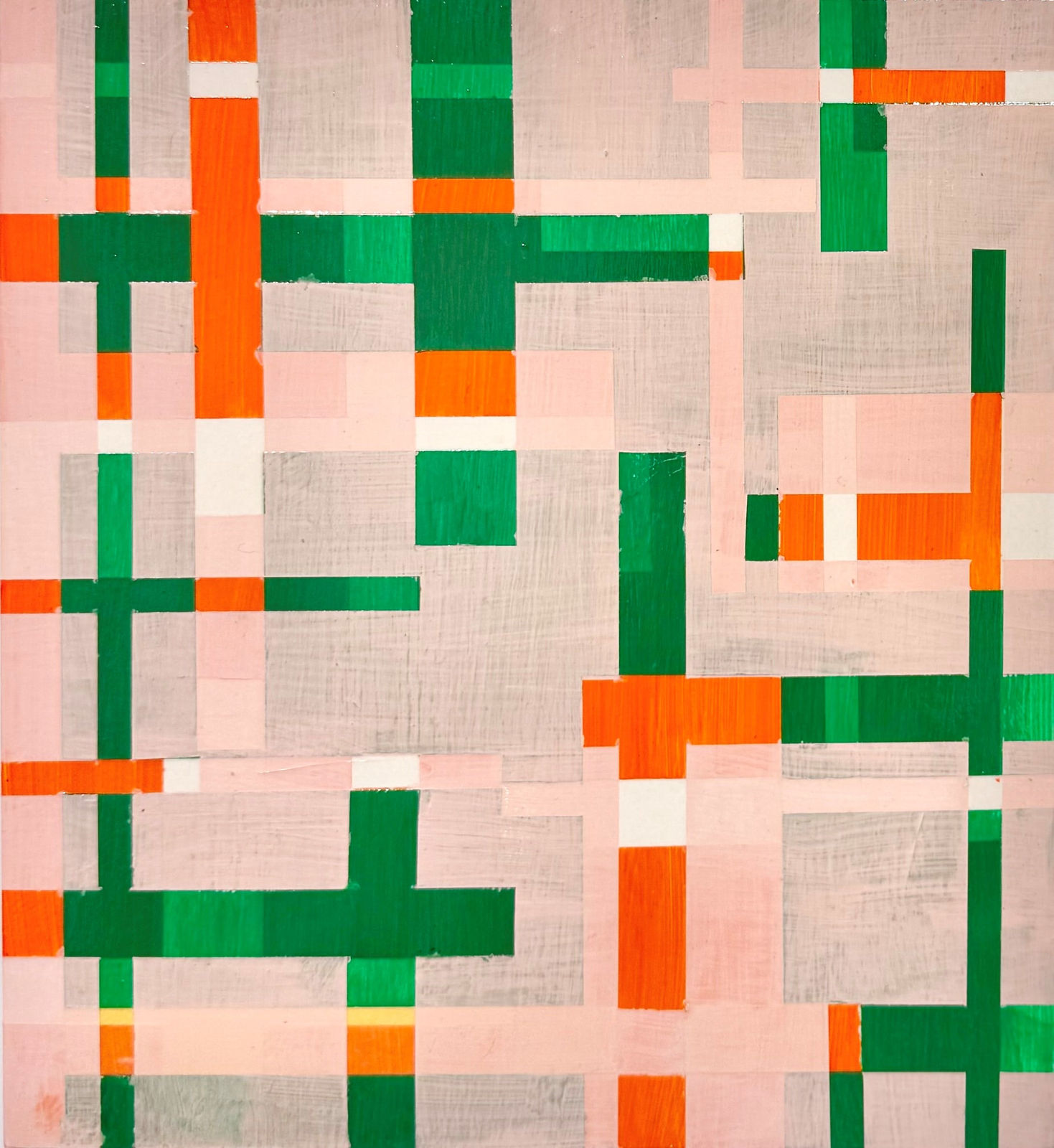 Beat Zoderer, Kubistisches Aquarell (Green), 2024