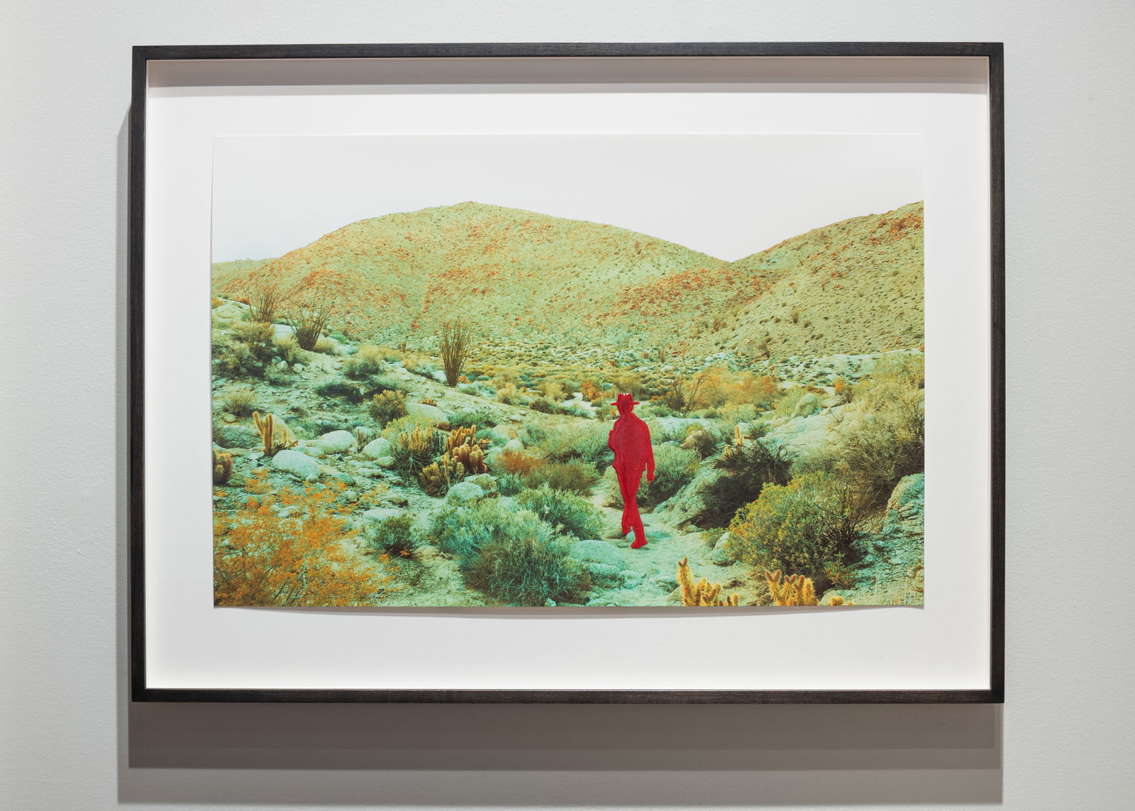 John Brinton Hogan, Photographer Scouting Locations, South of Palm Springs, CA, March 2015 (Pale Green with Red Glitter Blister), 2015