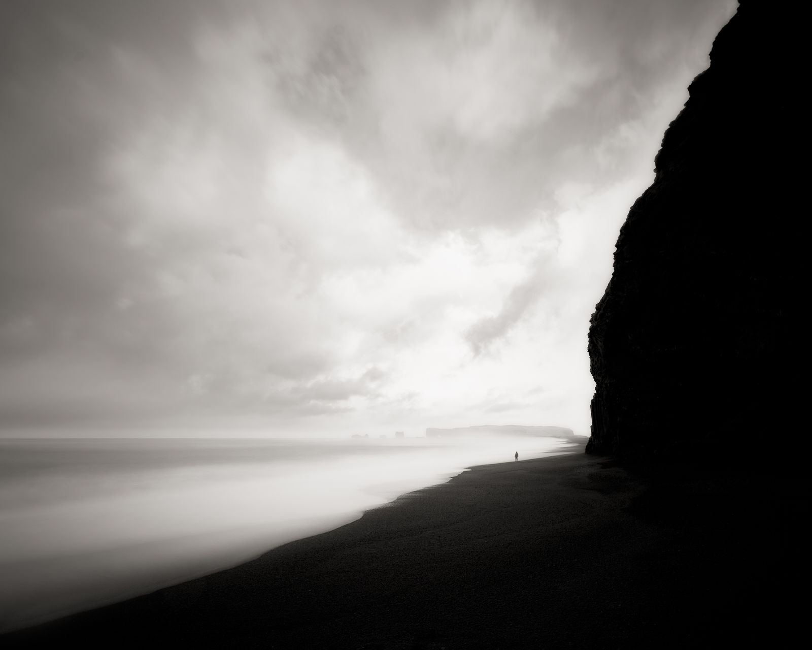 Jeffrey Conley, Figure and Black Sands Beach, Iceland, 2018