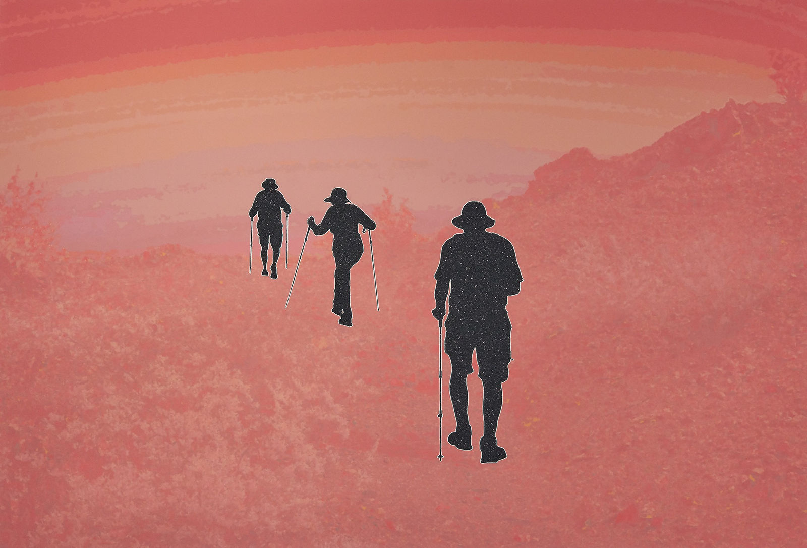 John Brinton Hogan, Hikers at Picacho State Recreation Area, CA, April 2022, 2023