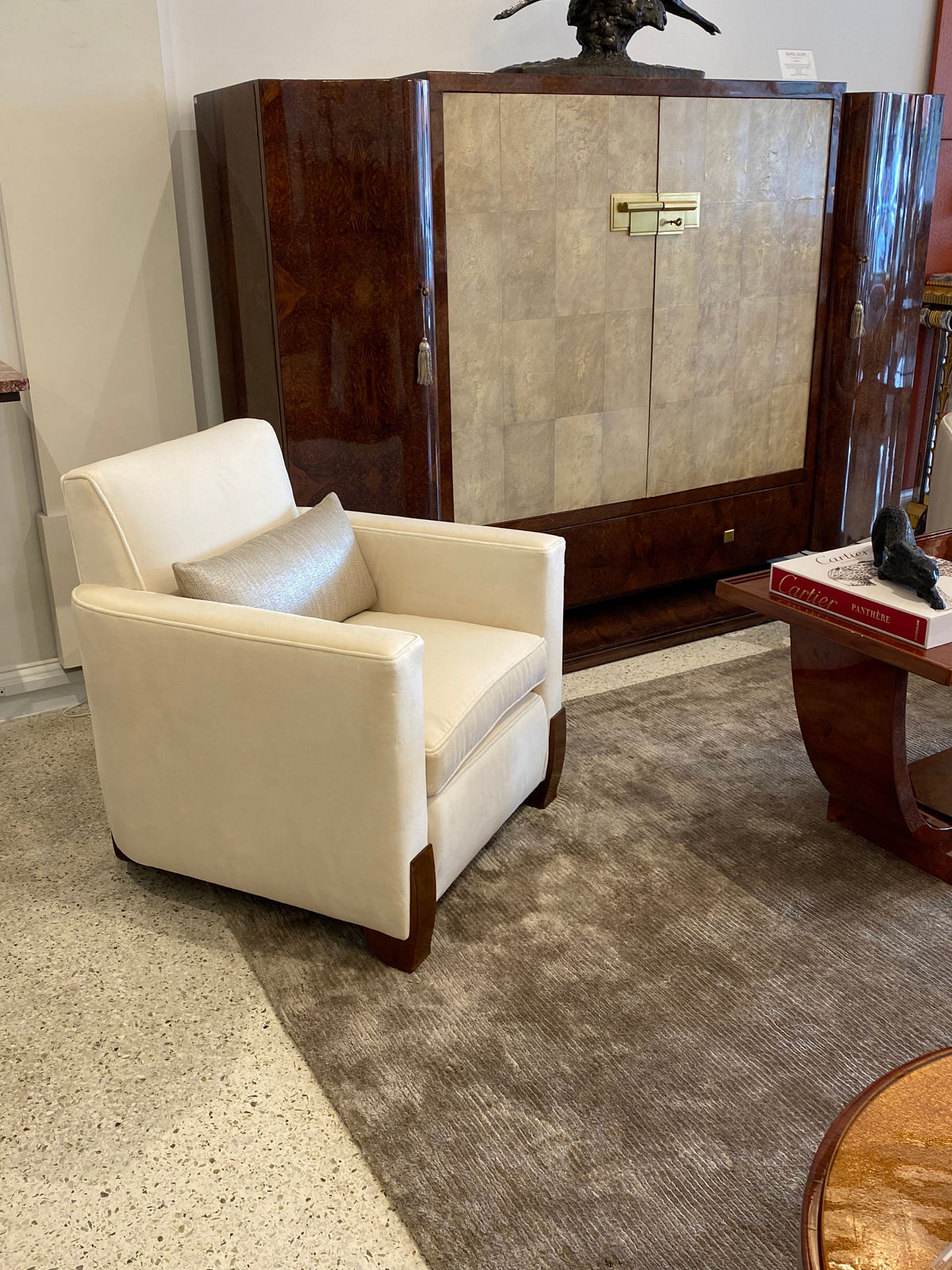 TRAVAIL ART DÉCO, Pair of Club Chairs in the style of Jules Leleu , 1937