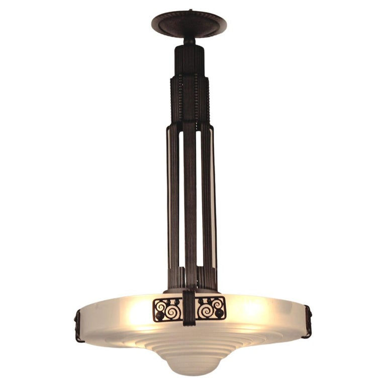 VAG FRANCE, Art Deco Chandelier, 1928