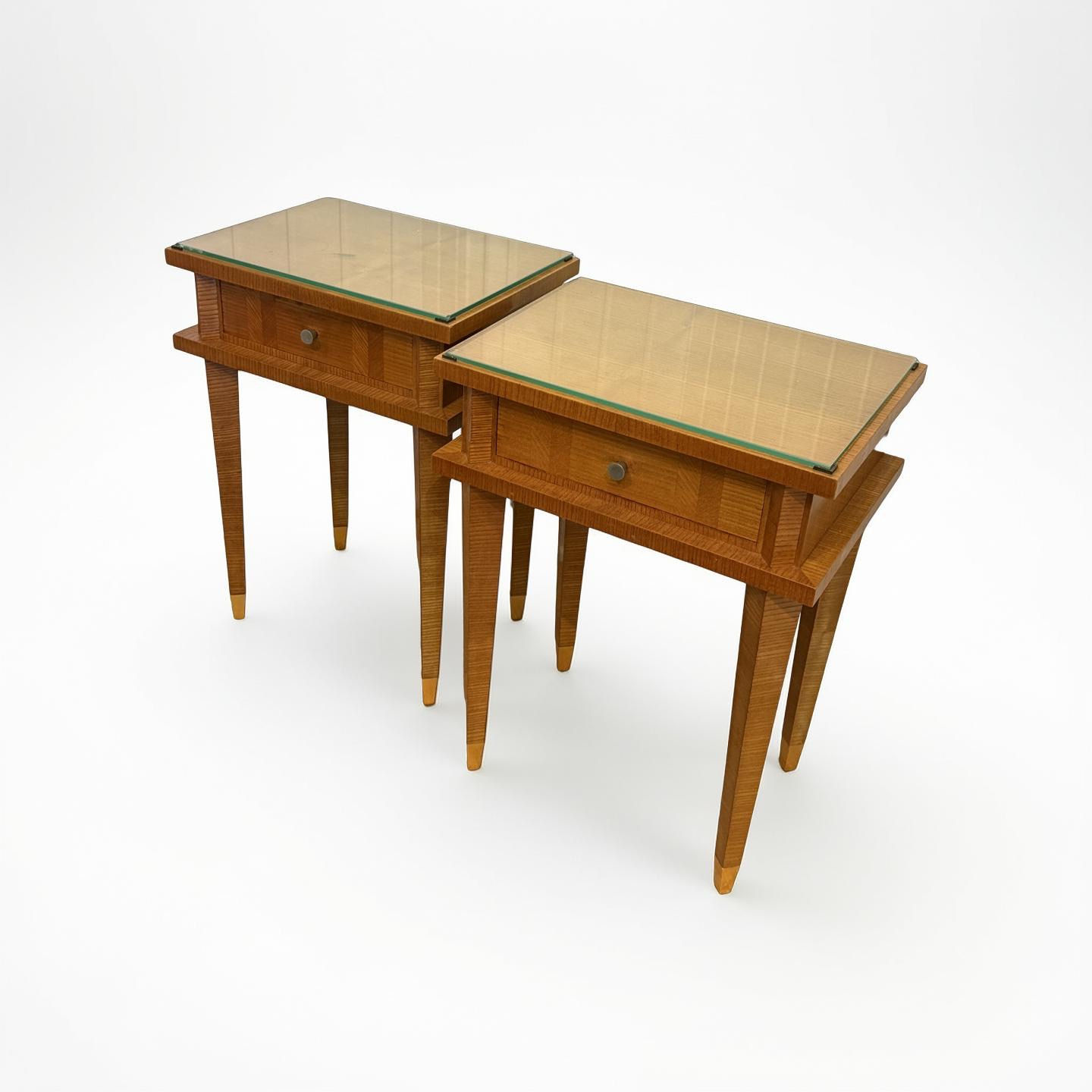 TRAVAIL ART DÉCO, Pair of night stand, 1950