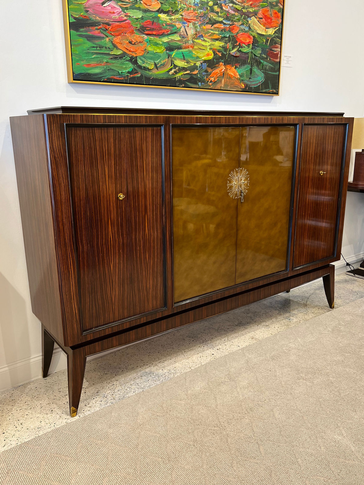 Dominique Paris, Art Deco Macassar Cabinet, 1940
