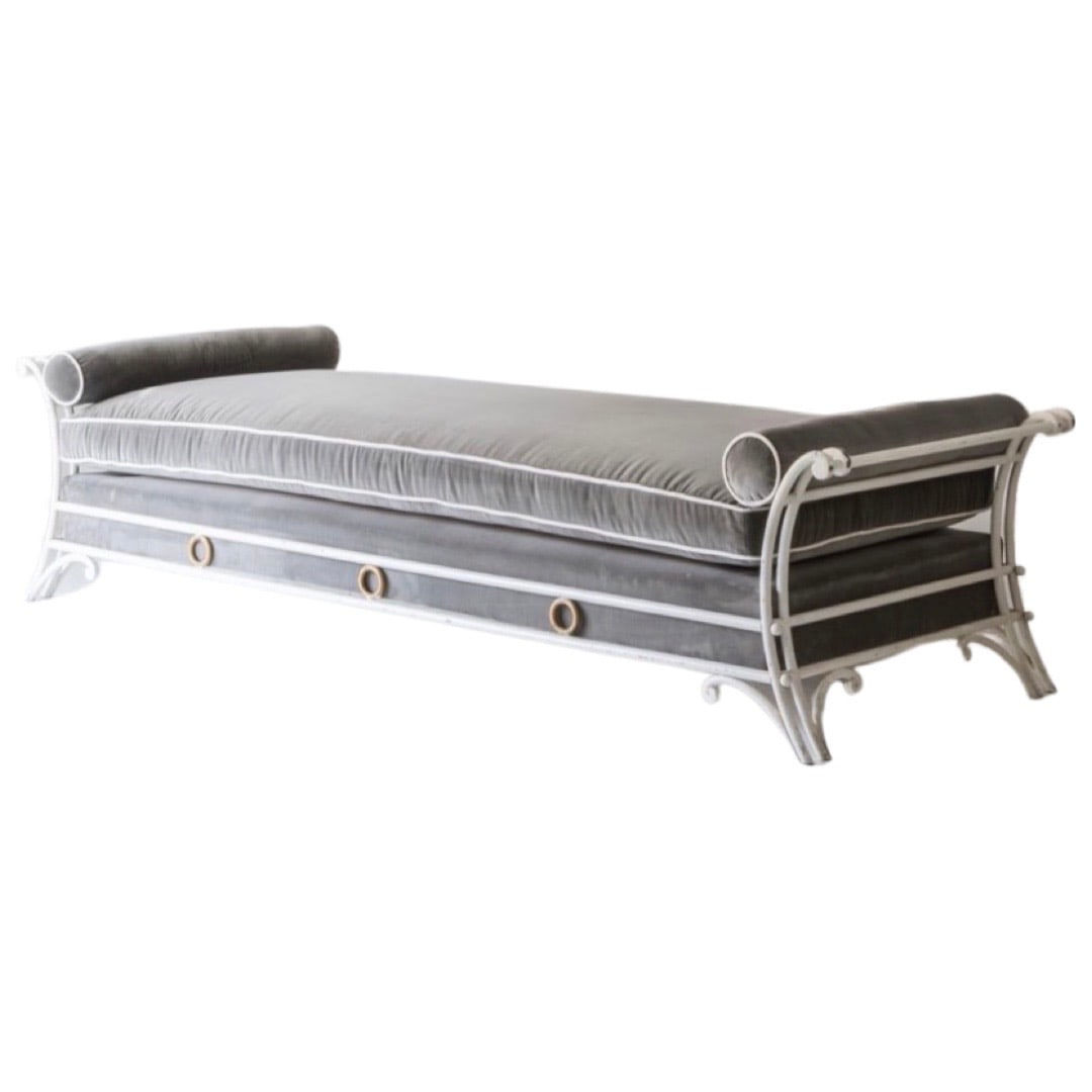 René Drouet, Wrought Iron Daybed/Chaise Lounge, circa 1940