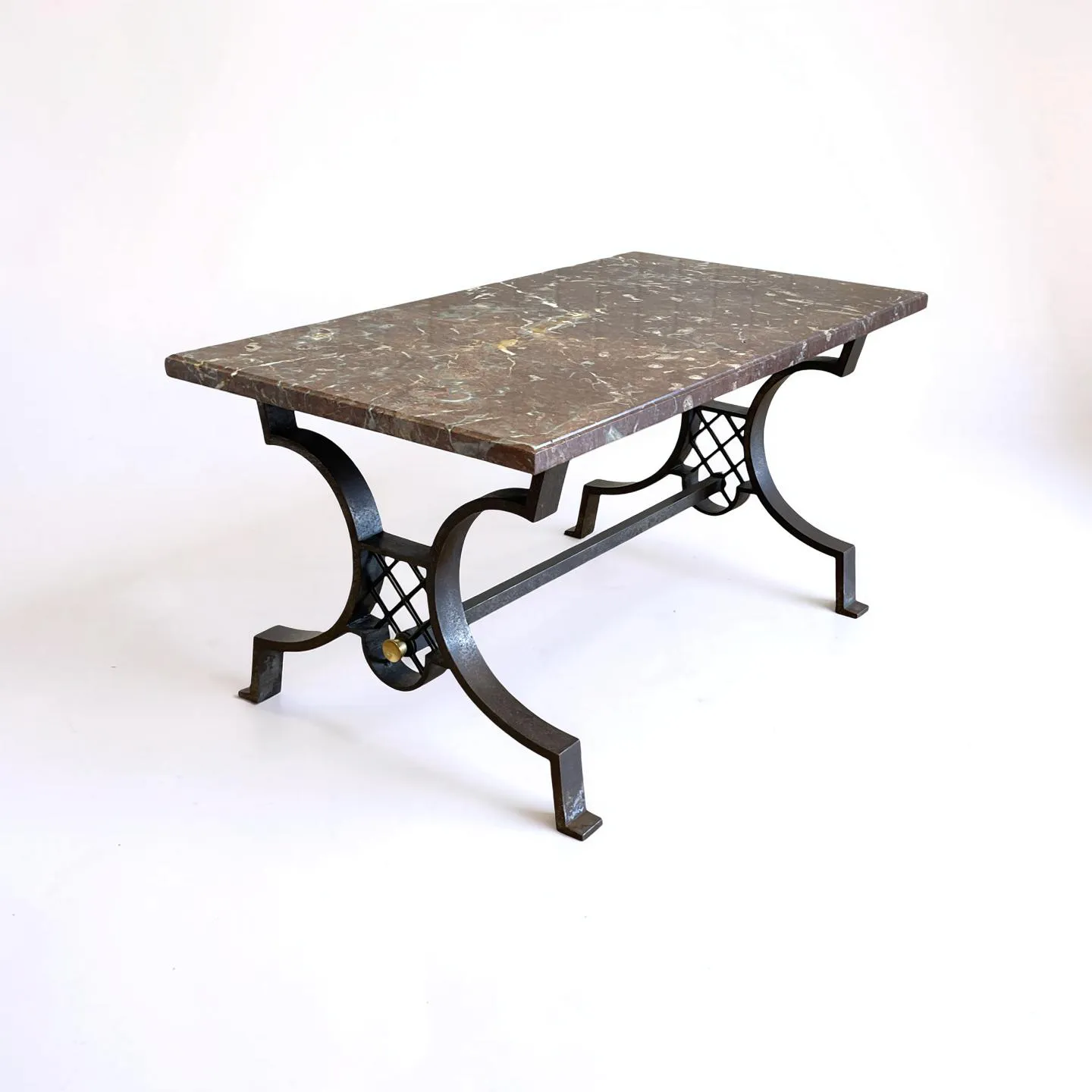 Gilbert Poillerat, Wrought Iron Coffee Table/Mesa de Centro en Hierro Forjado, circa 1945