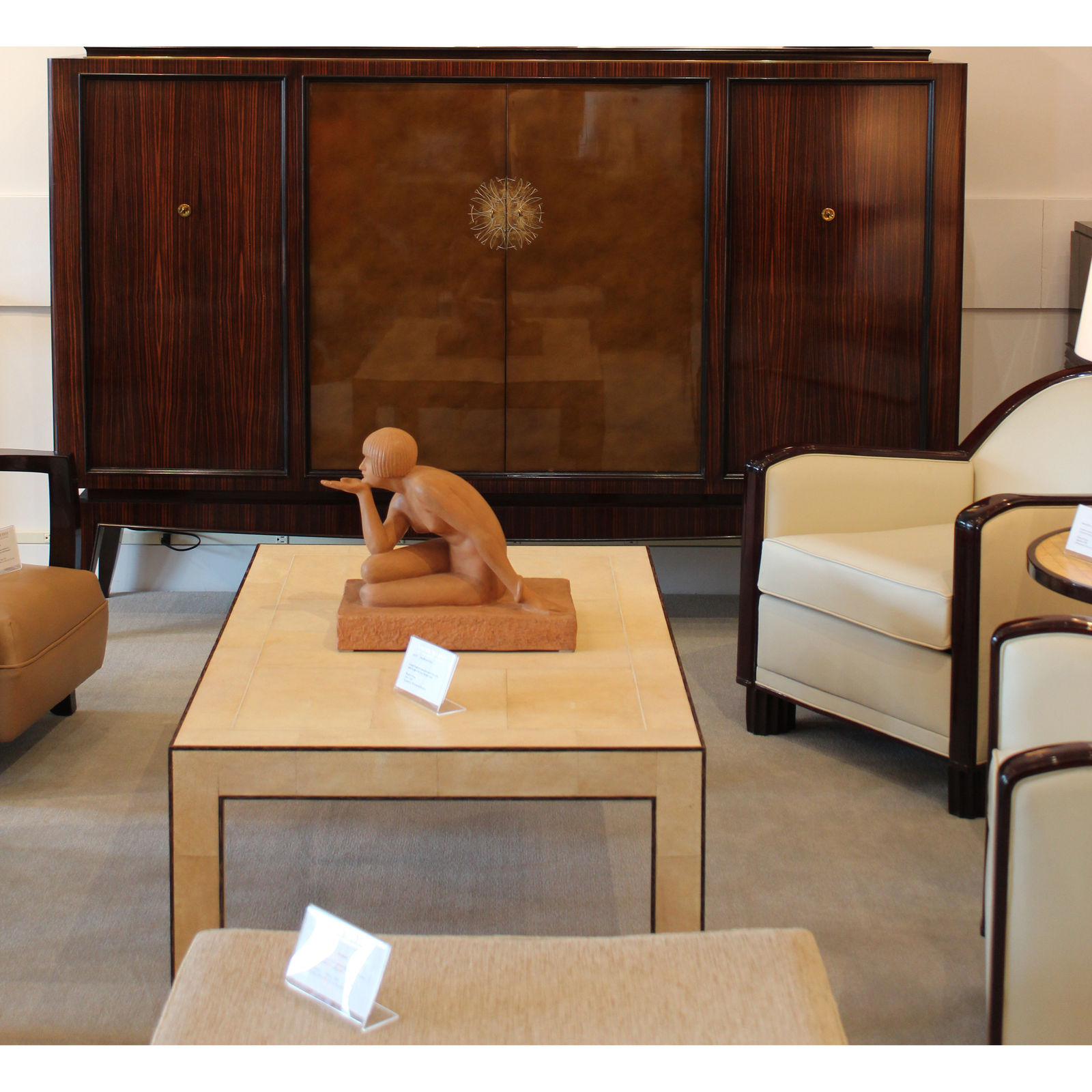 Dominique Paris, Art Deco Macassar Cabinet, 1940