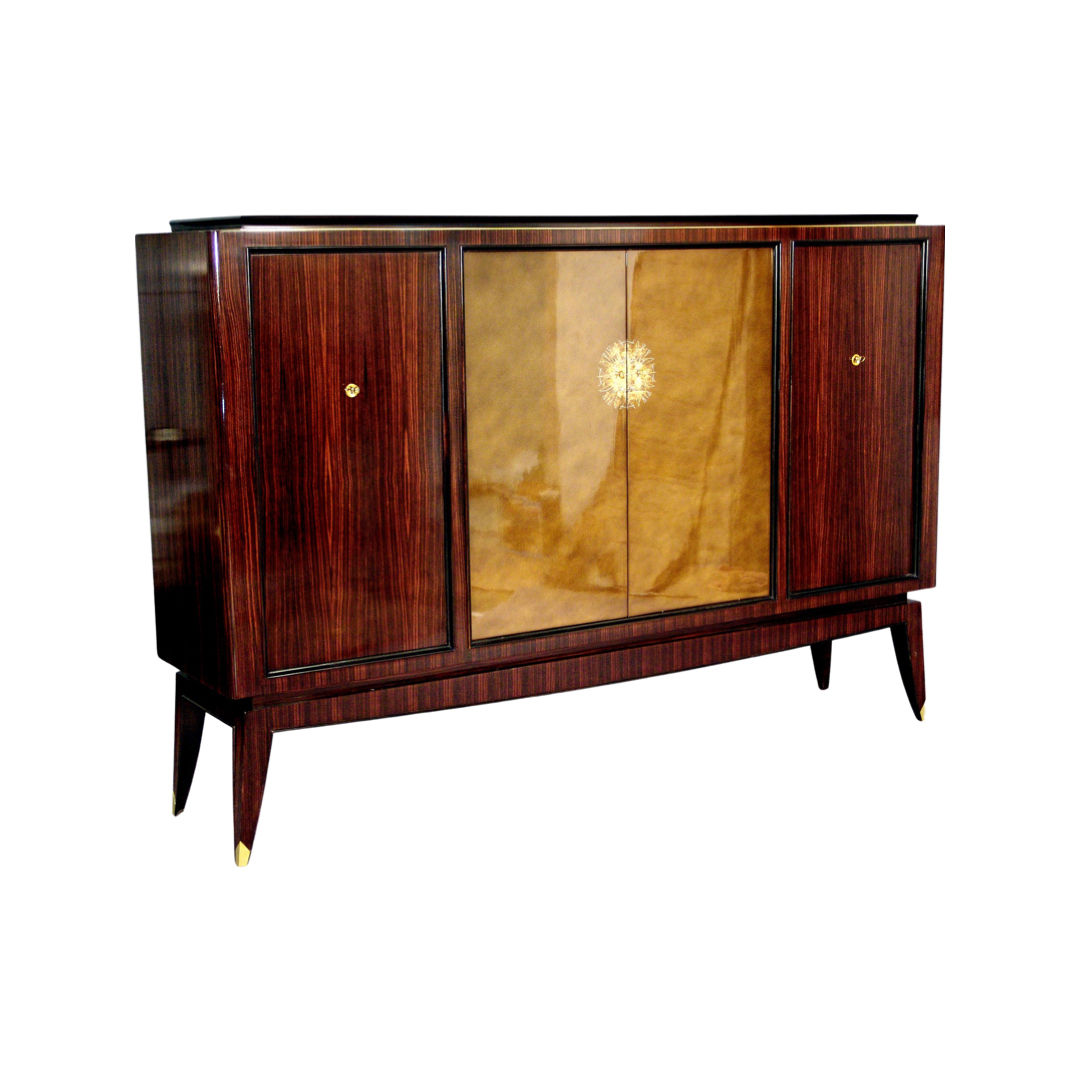 Dominique Paris, Art Deco Macassar Cabinet, 1940