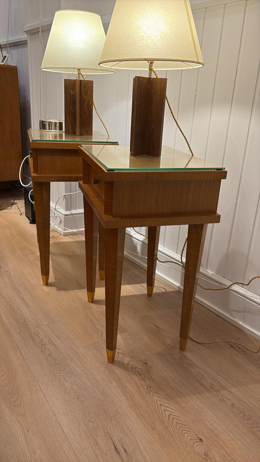 TRAVAIL ART DÉCO, Pair of night stand, 1950