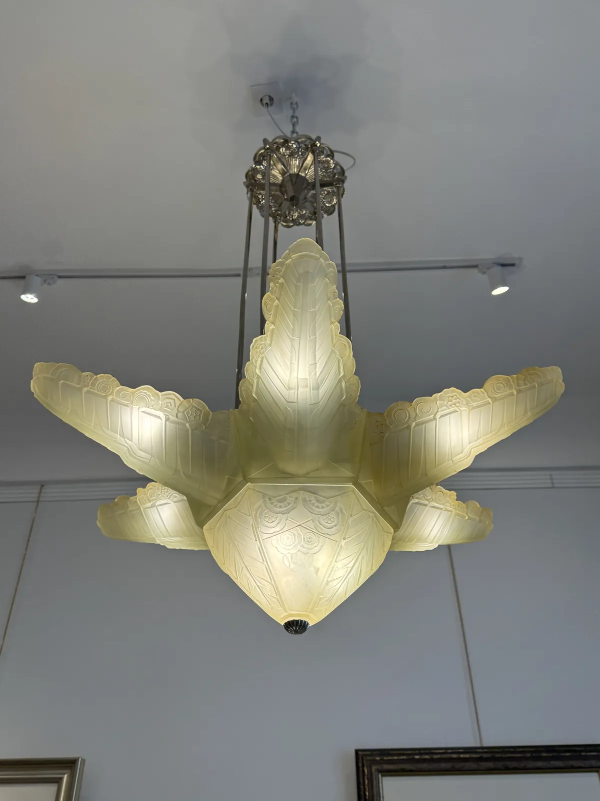 Ernest-Marius Sabino, Art Deco Chandelier, 1935