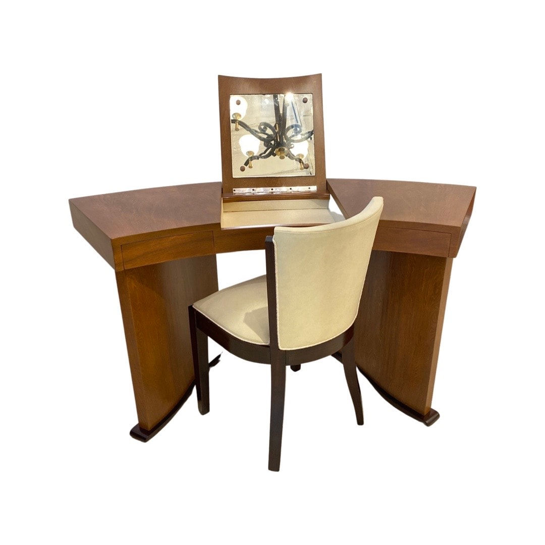 TRAVAIL ART DÉCO, Art Deco Vanity (coiffeuse) and Chair, 1930