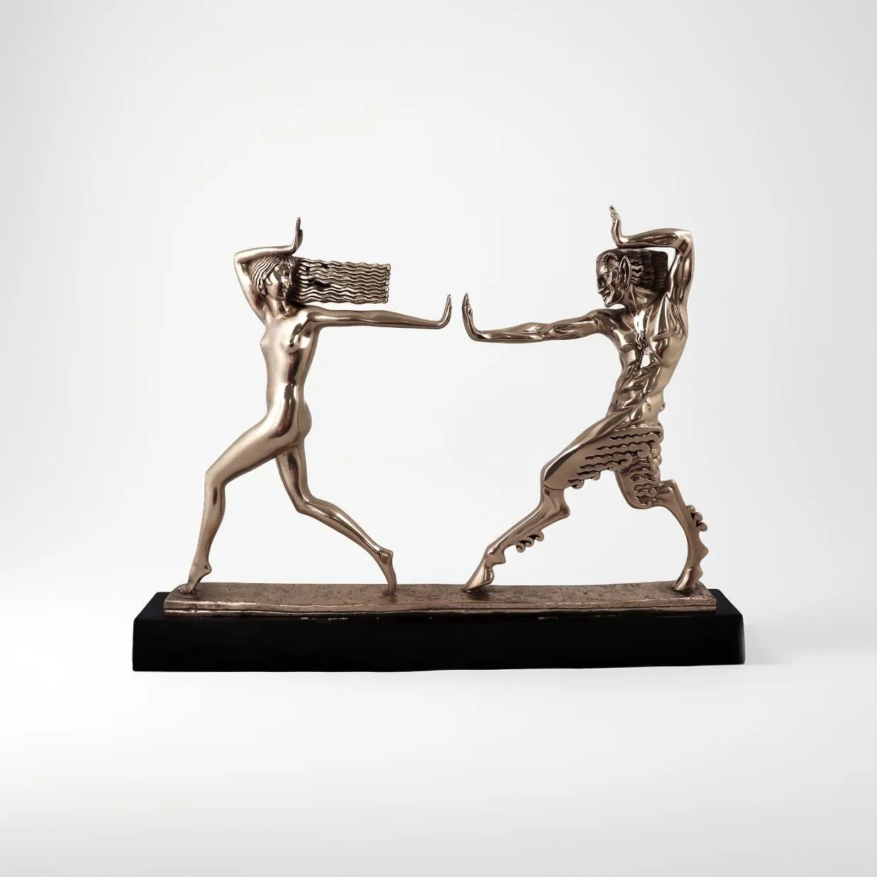 Pierre Le Faguays, Nymph & Faun Sculpture, 1928