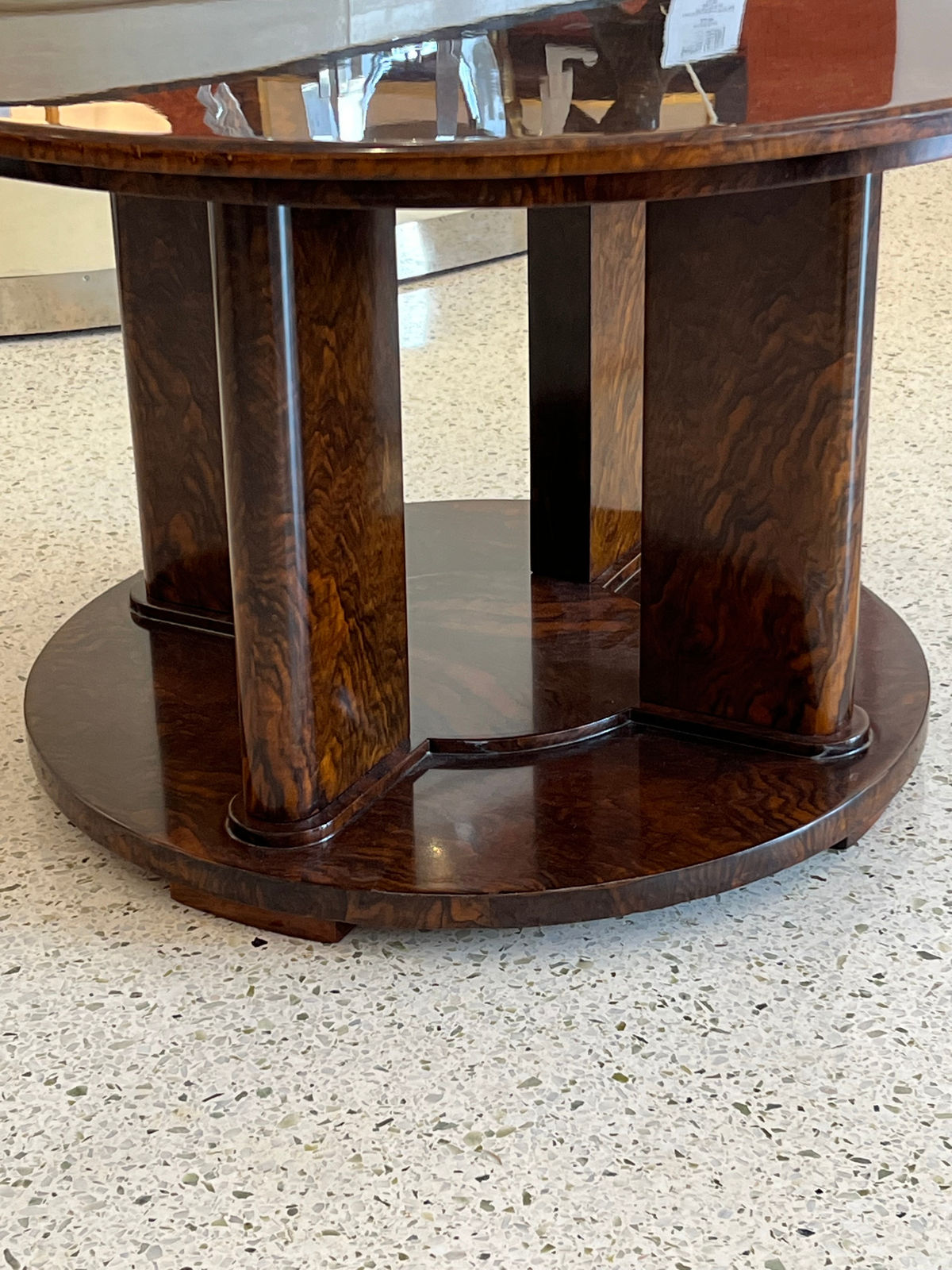 Jules Leleu, Art Deco Round Coffee Table, 1930