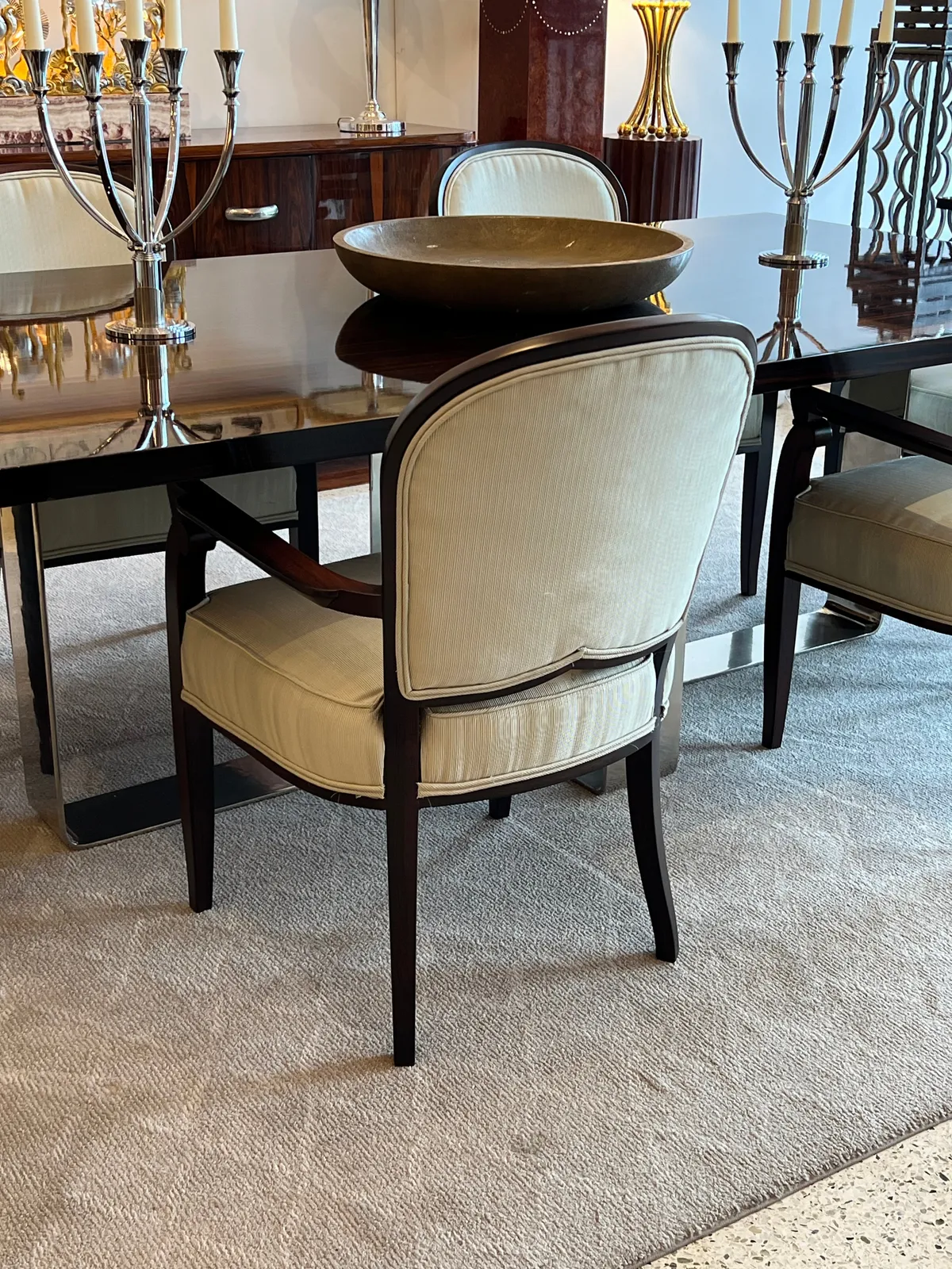 Jules Leleu, Set of 6 Dining Chairs , 1925