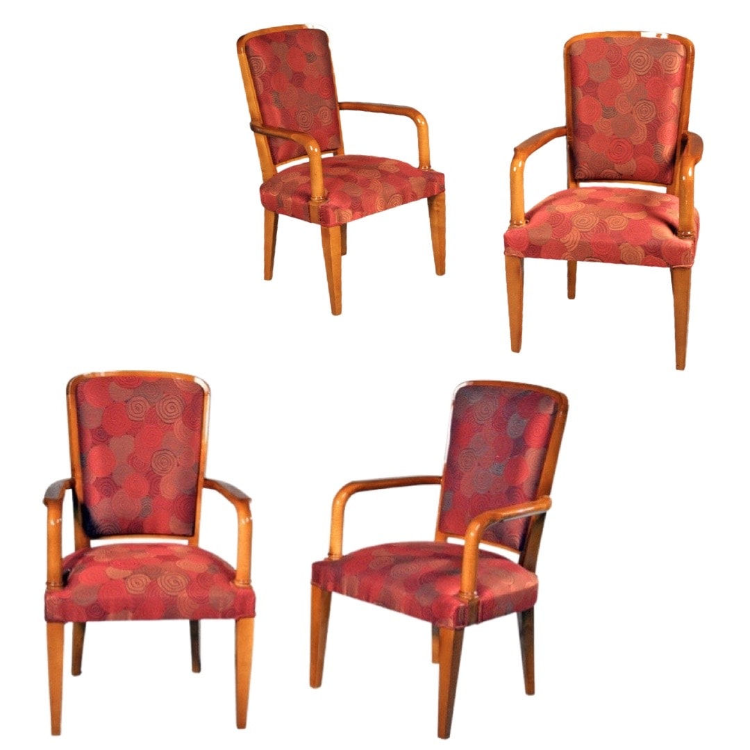 André Arbus, set of of four Armchairs , 1950
