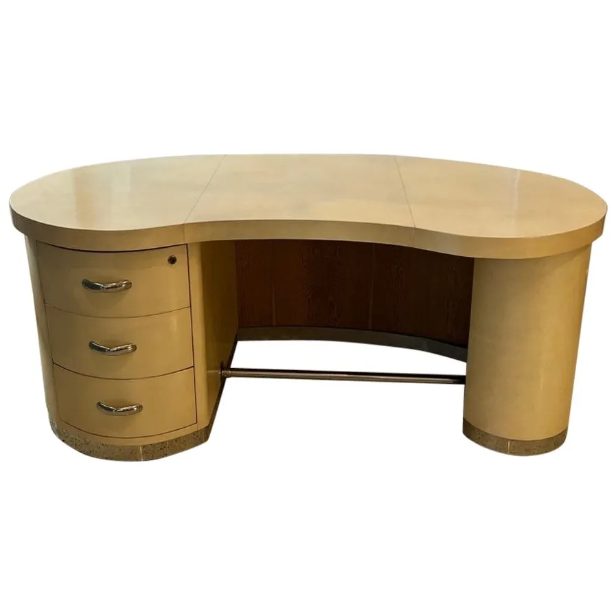 Jacques Adnet, Art Deco Desk and Chair, 1930