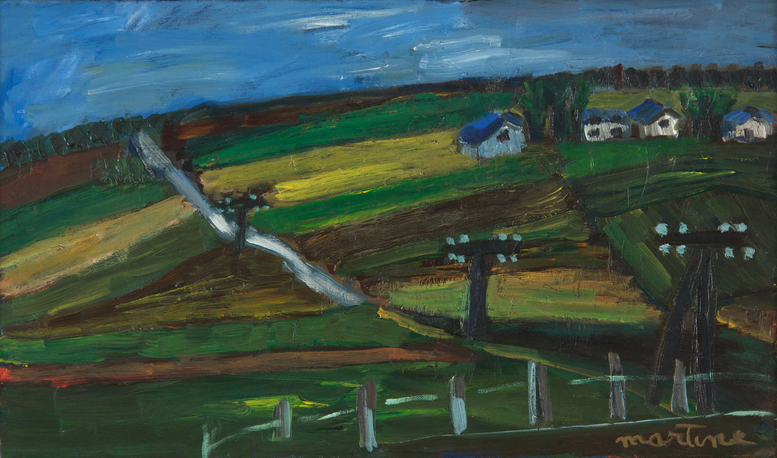 Martine Martine, Paysage d'Issoudun, 1957