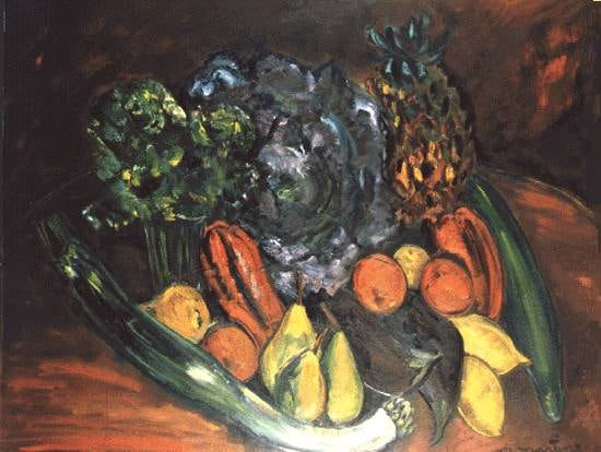 Martine Martine, Nature morte sur table ronde, 1984