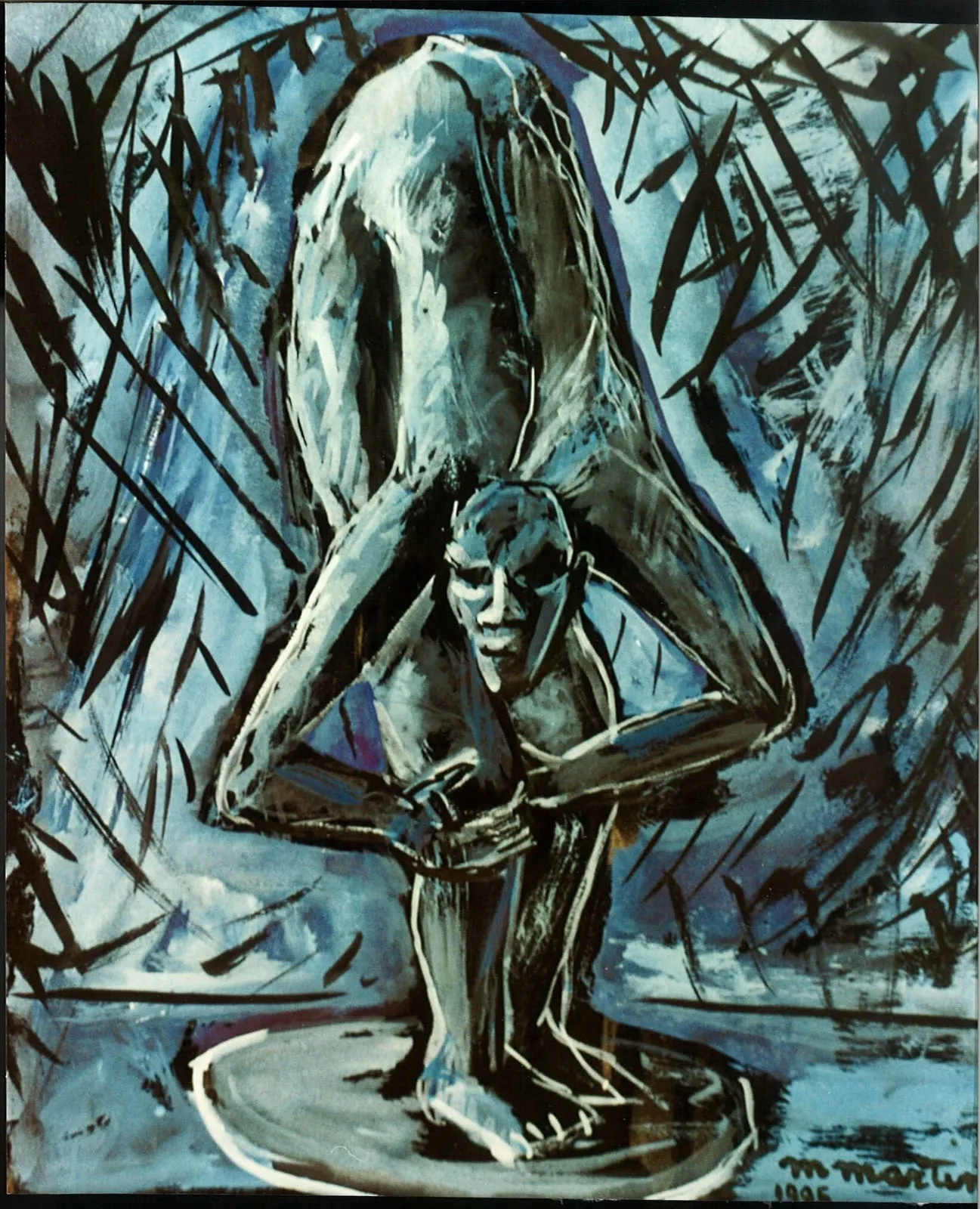 Martine Martine, Le Félin bleu de face, 1995