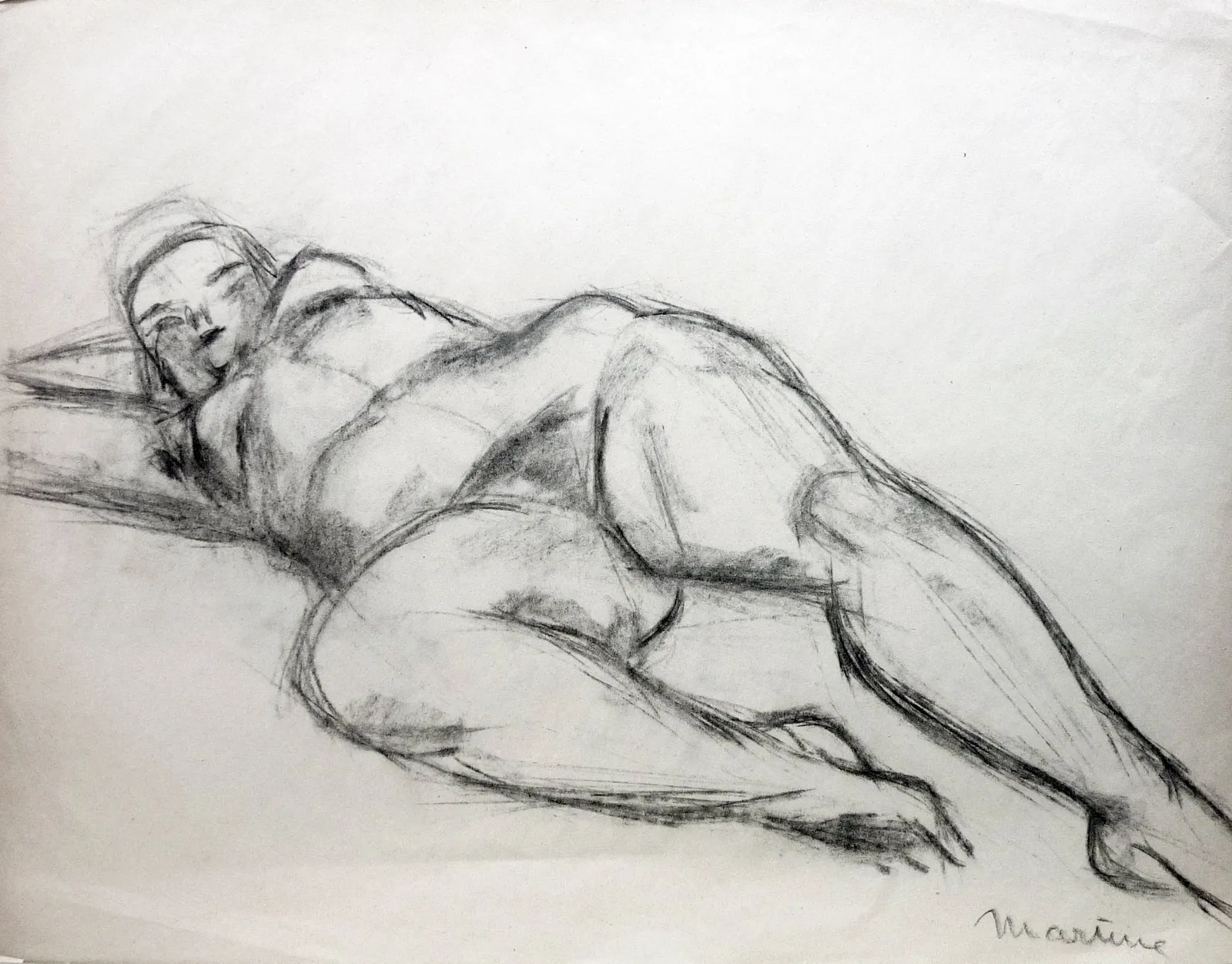 Martine Martine, Nu féminin allongé XVI, 1957