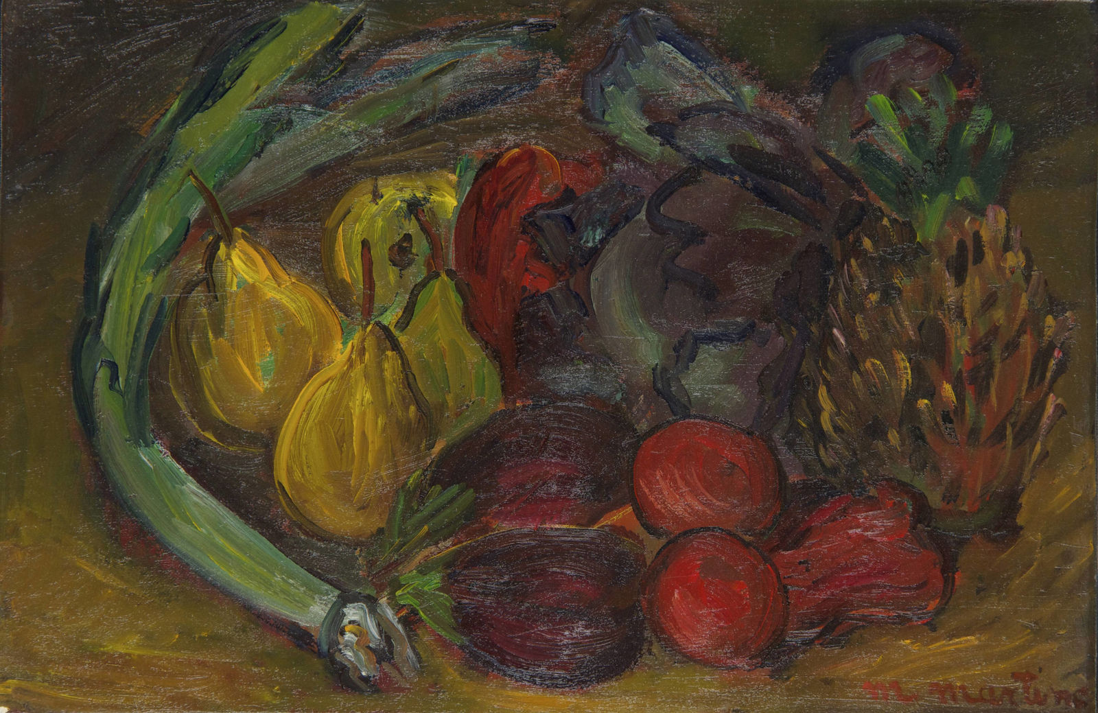 Martine Martine, Petite Nature morte au poireau, 1984