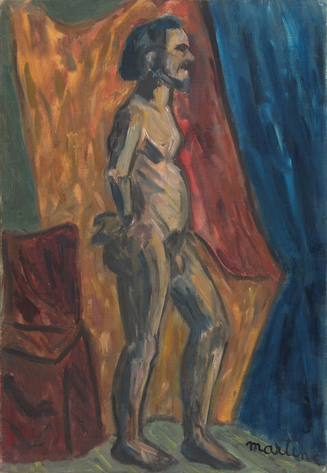 Martine Martine, L'Homme nu de profil, 1953