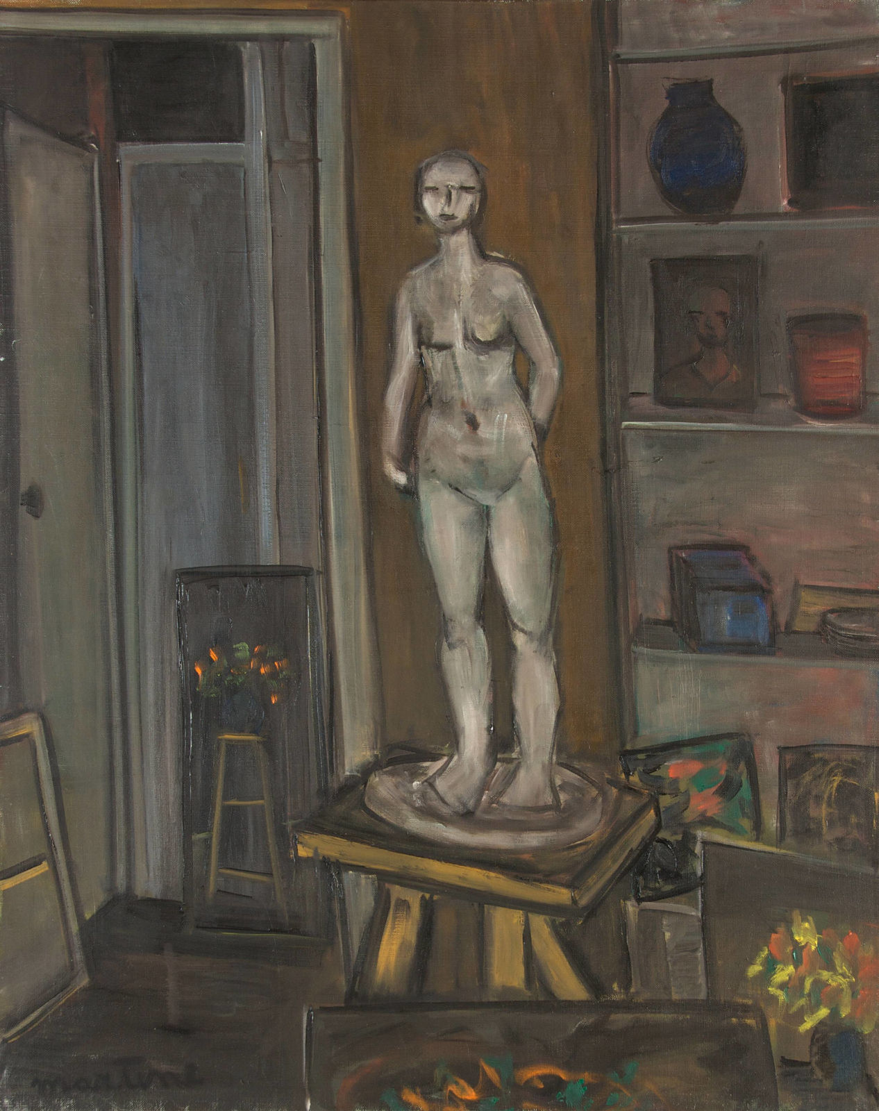 Martine Martine, Plâtre dans l'atelier, 1974