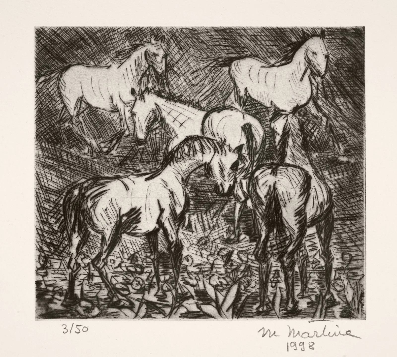 Martine Martine, Chevaux dans la nuit, 1998