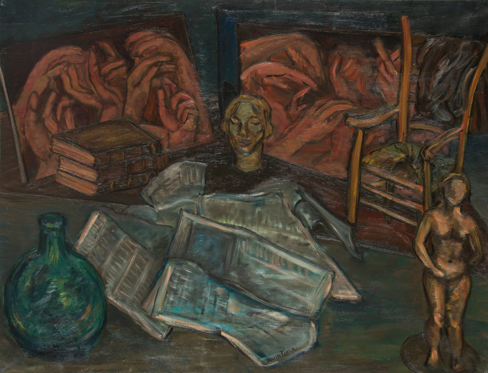 Martine Martine, Sol dans l'atelier, 1978