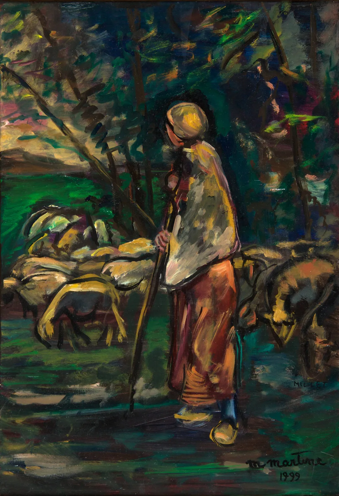 Martine Martine, La Petite Bergère (d'après Millet), 1999
