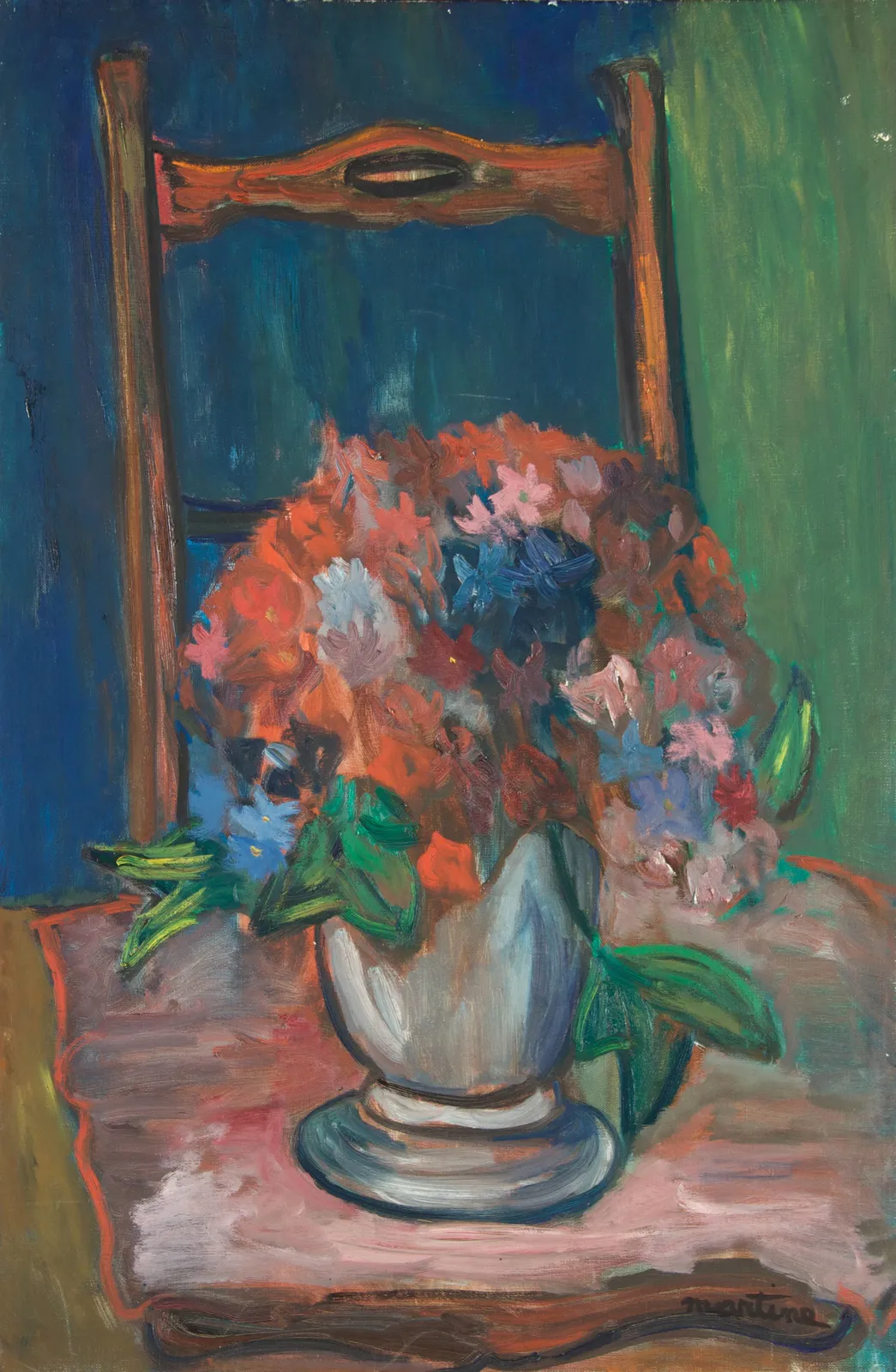 Martine Martine, Bouquet sur chaise, 1969