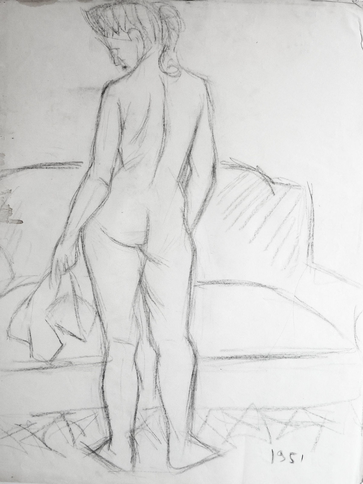 Martine Martine, Nu féminin de dos III, 1951