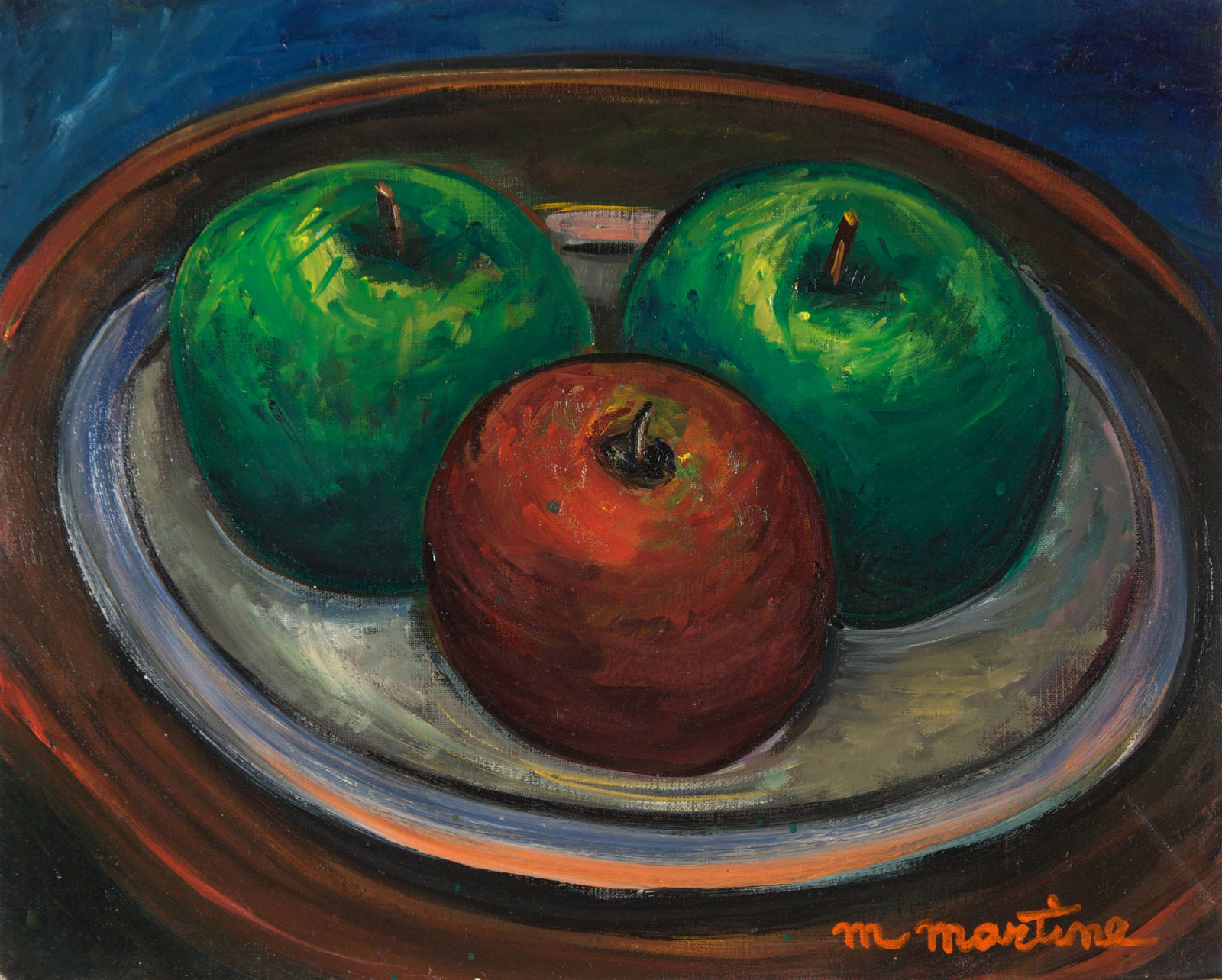 Martine Martine, L'Assiette blanche aux trois pommes, 1983