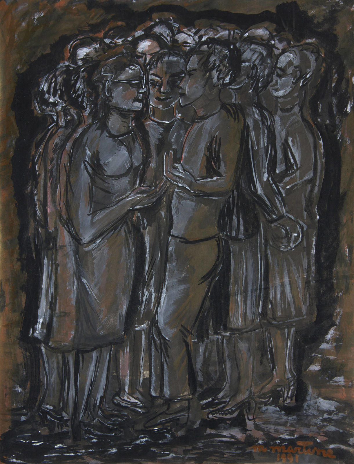Martine Martine, La Foule sombre, 1991