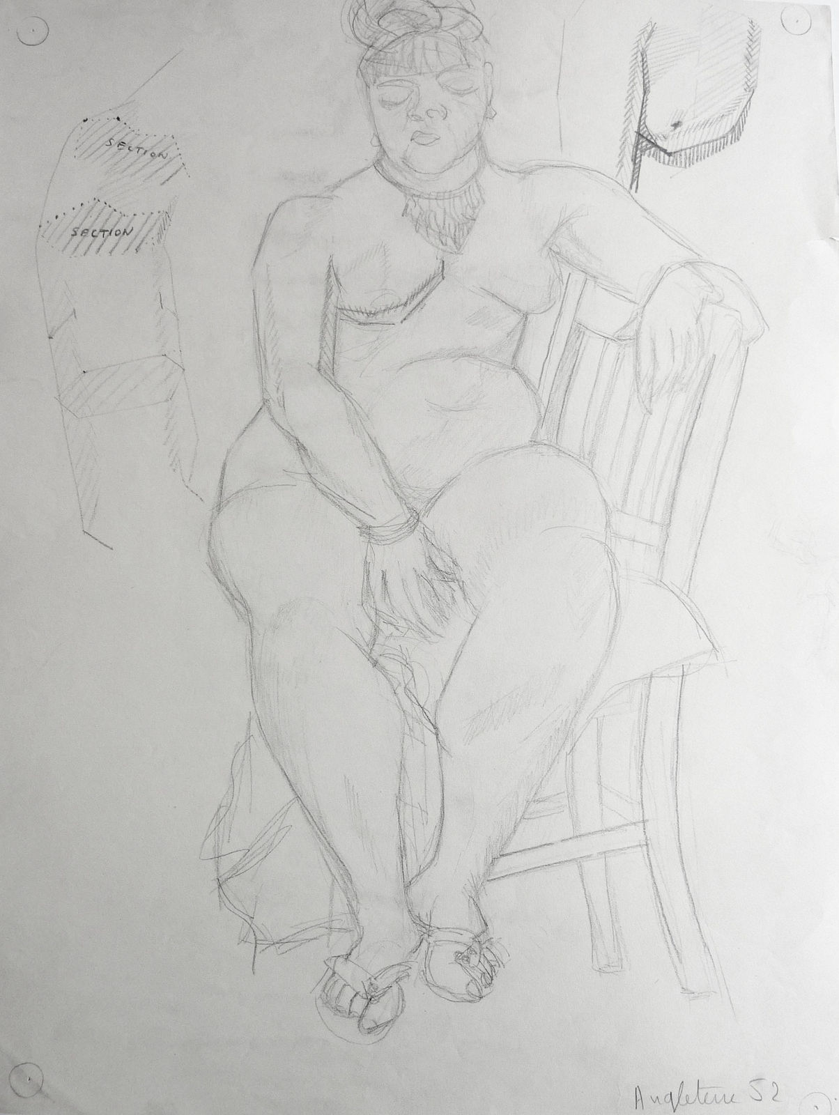 Martine Martine, Nu féminin assis XLIII, 1952