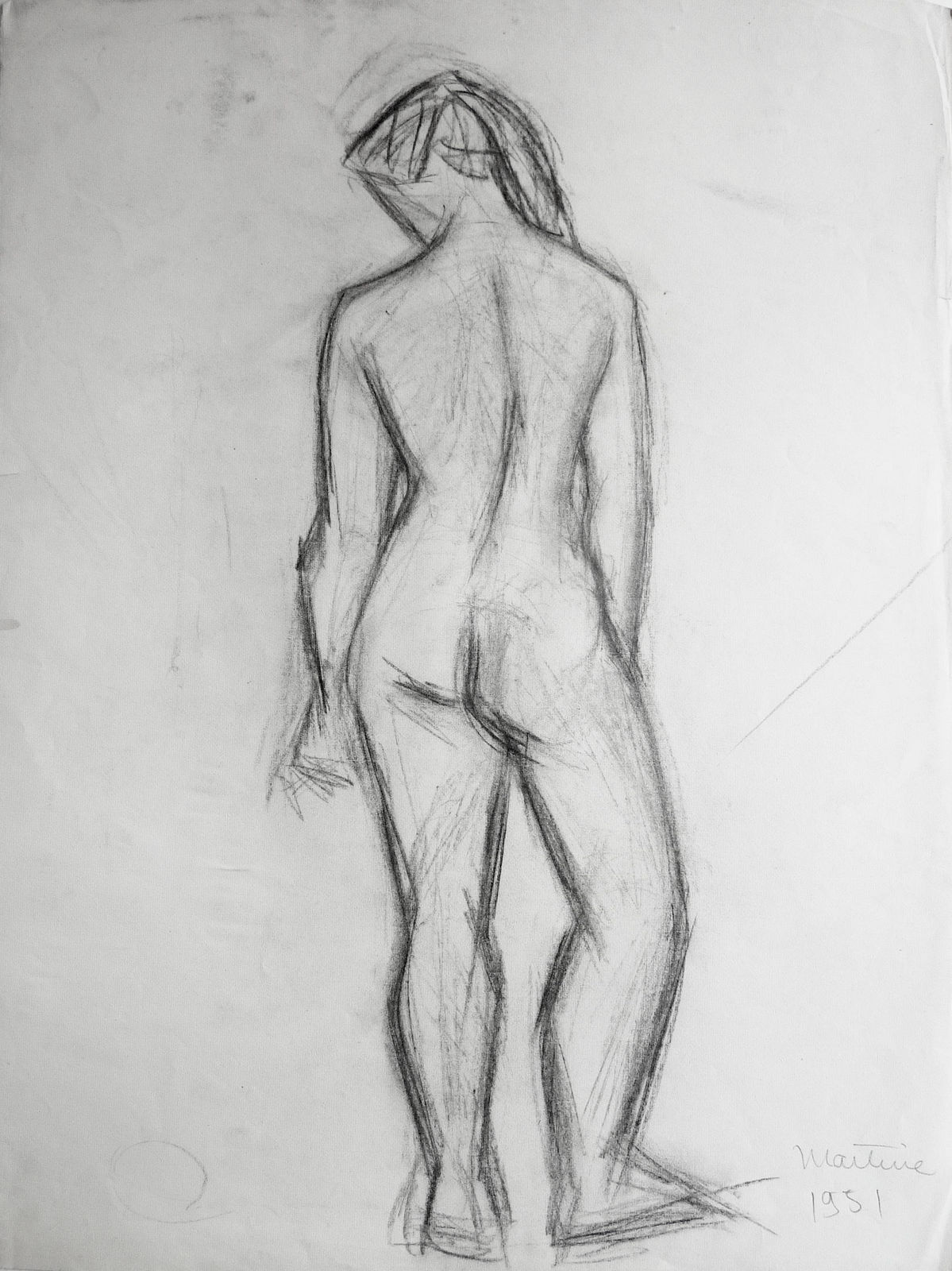 Martine Martine, Nu féminin de dos II, 1951