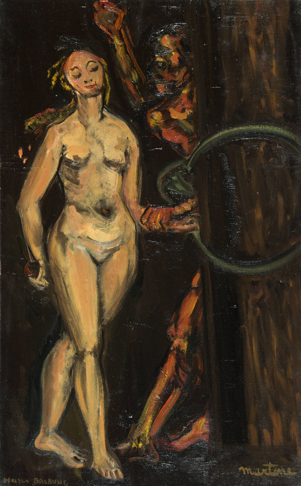 Martine Martine, La Tentation d'Ève (d'après Hans Baldung), 1975