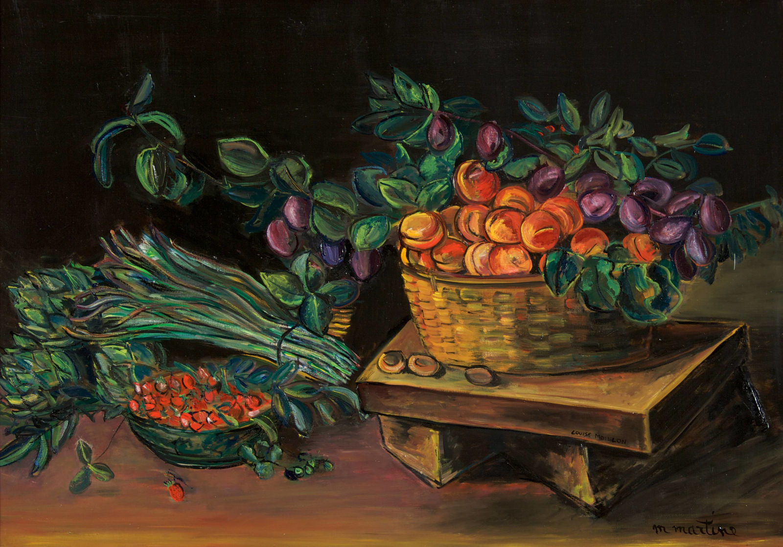 Martine Martine, Nature morte aux fruits (d'après Louise Moillon), 1986