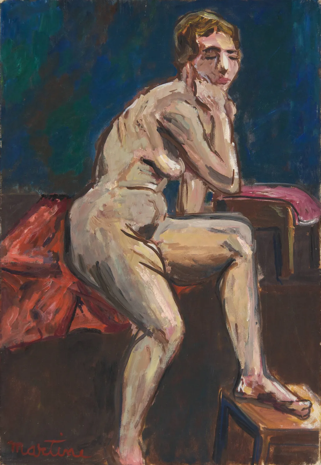 Martine Martine, Nu au tabouret, 1954
