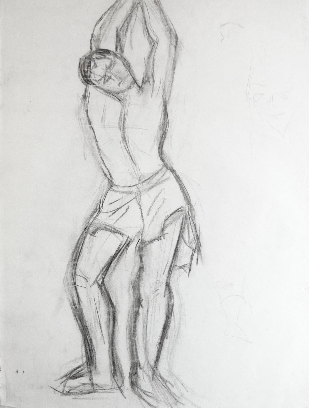 Martine Martine, Personnage masculin debout (saint Sébastien ?), 1950 ca