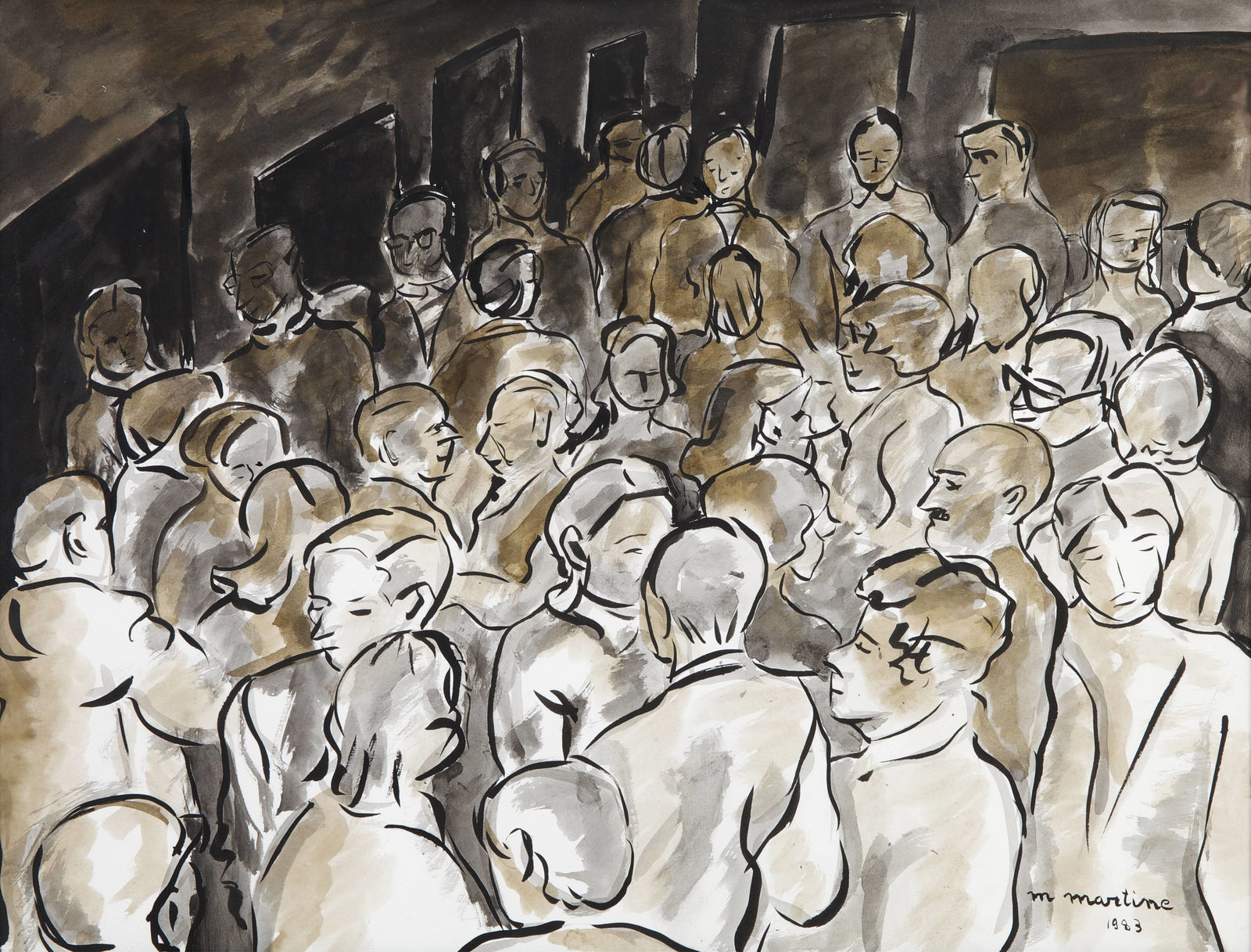 Martine Martine, Vernissage vu d'en haut, 1983