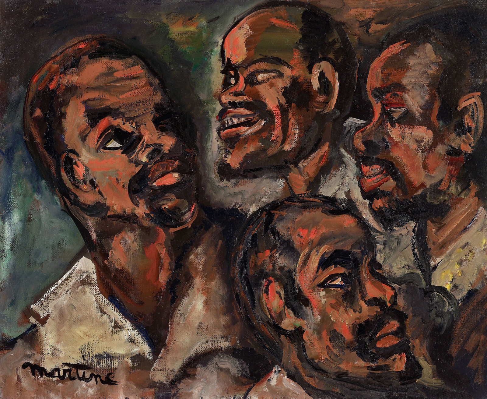 Martine Martine, Têtes de nègres (d'après Rubens), 1975