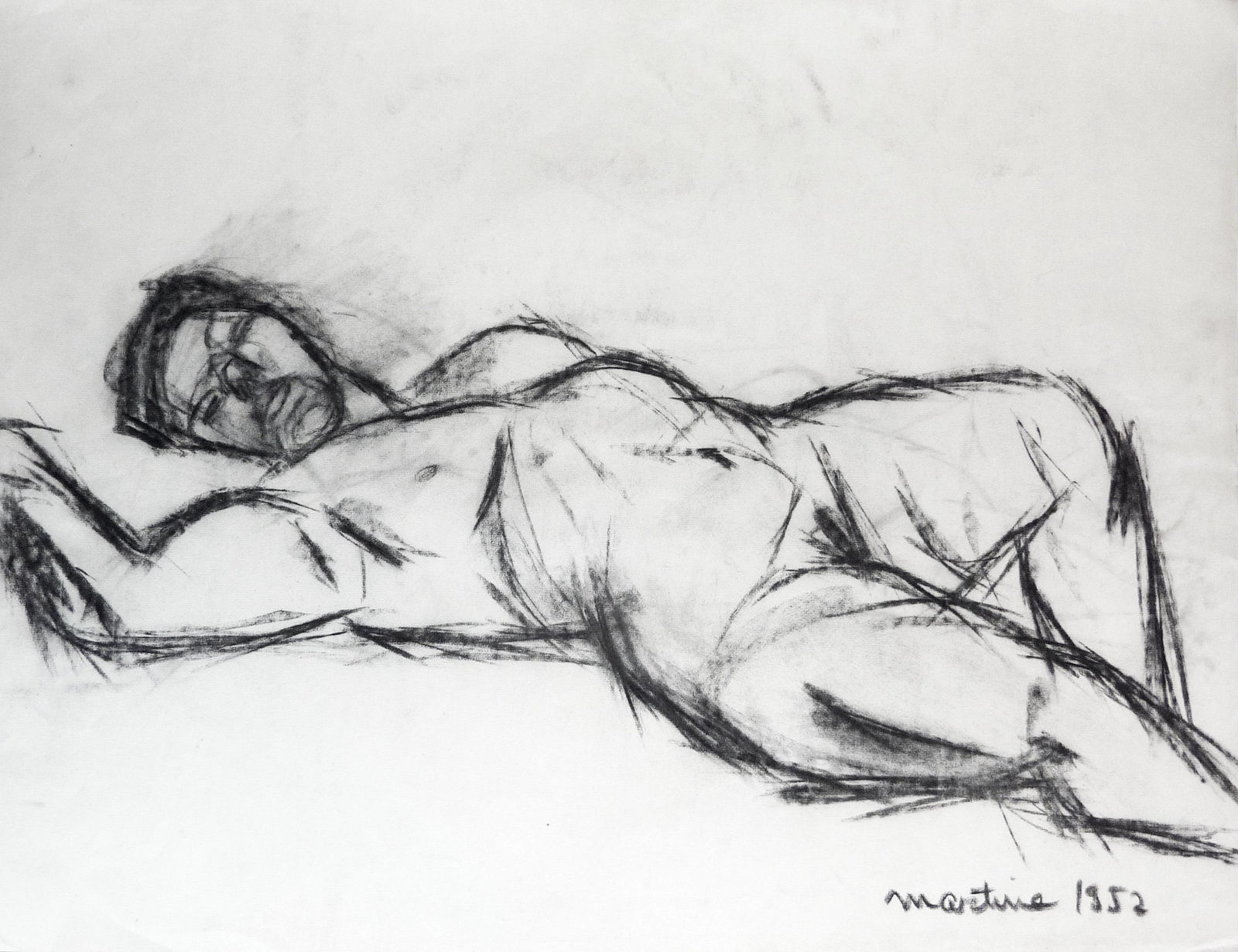 Martine Martine, Nu allongé V, 1952