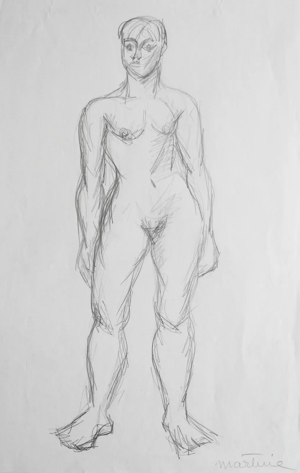 Martine Martine, Nu féminin debout XLVIII, 1955