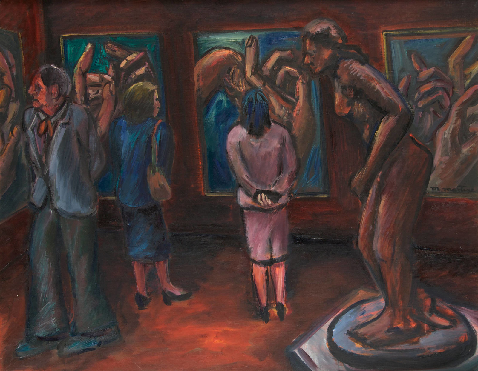 Martine Martine, Nez devant les toiles, 1988